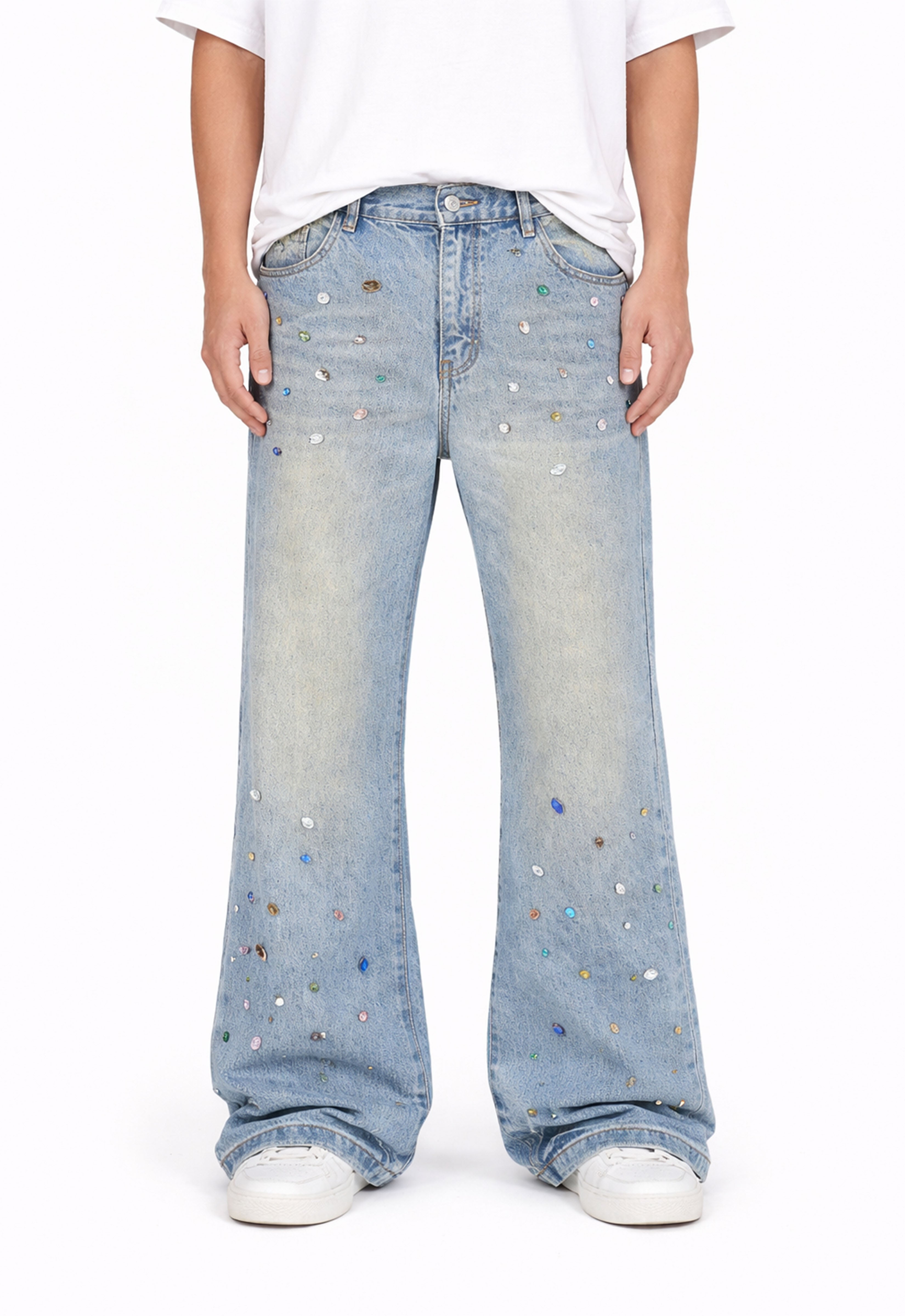 AZUL COLORED GEMSTONE DENIM